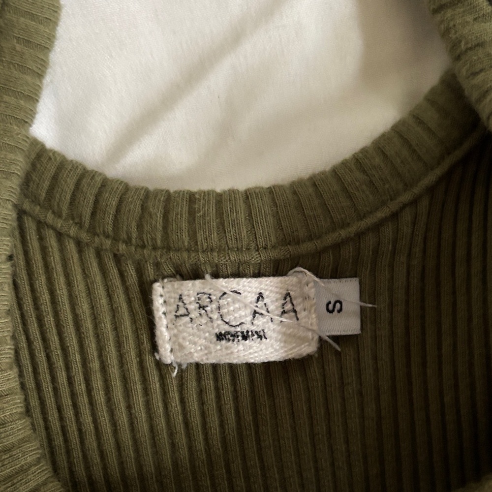 Arca Khaki Ribbed Tank Top - Picture 2 of 2